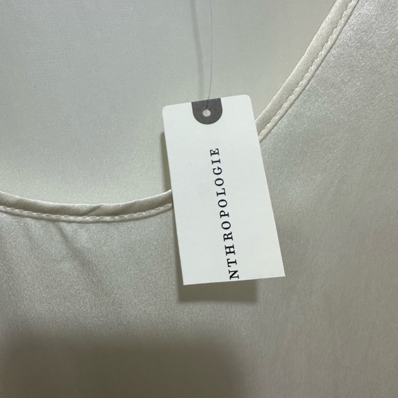Anthropologie 100% Silk Blouse in Ivory size Small NWT - Picture 3 of 7